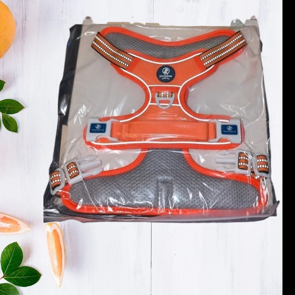 Dog Harness Adjustable No-Pull Harness Reflective Working Training Tactical, M - Picture 6 of 9